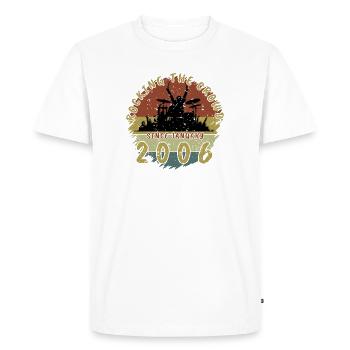 20th Birthday Rocking the crowd DRM 01/2006 - Men's Premium Organic T-Shirt - white - Front - Nico (187cm)