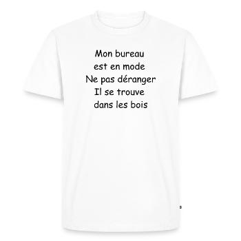 My desktop is in Do Not Disturb mode It is in a - Men's Premium Organic T-Shirt - white - Front - Nico (187cm)