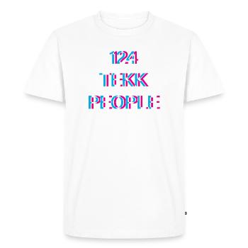 Hardtekk Tekk - T-shirt Premium bio Homme - blanc - Devant - Nico (187cm)