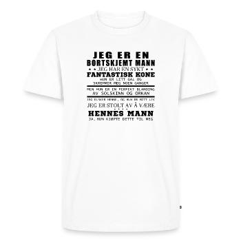 I am a spoiled man. - Men's Premium Organic T-Shirt - white - Front - Nico (187cm)
