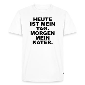 _HEUTE_IST_MEIN_TAG_MORGEN_MEIN_KATER- - T-shirt Premium bio Homme - blanc - Devant - Nico (187cm)
