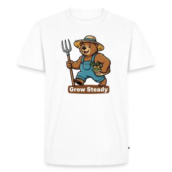 Résistants aux cires – Bärenbauer - T-shirt Premium bio Homme - blanc - Devant - Nico (187cm)