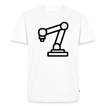 bras robotique - T-shirt Premium bio Homme - blanc - Devant - Nico (187cm)