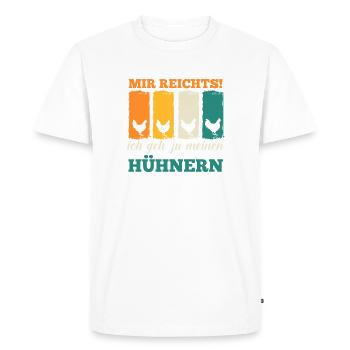 poulets poulets éleveurs de poulets éleveurs poulets d’élevage - T-shirt Premium bio Homme - blanc - Devant - Nico (187cm)