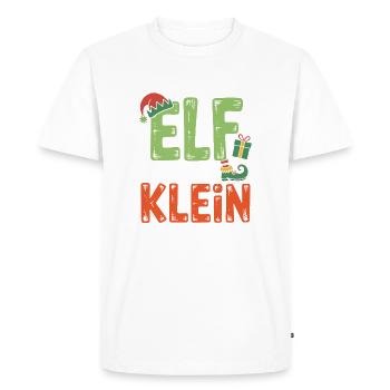 Je ne suis pas un elfe – juste petit - T-shirt Premium bio Homme - blanc - Devant - Nico (187cm)