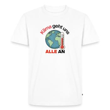 Le climat nous concerne tous. Agissez maintenant, Avenir maintenant - T-shirt Premium bio Homme - blanc - Devant - Nico (187cm)