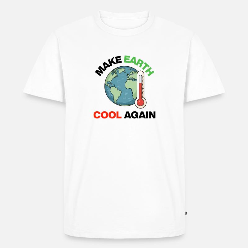 Make Earth Cool Again – Act Now - Männer Premium Bio T-Shirt - Weiß