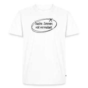 Search room, fully beaten up - Men's Premium Organic T-Shirt - white - Front - Nico (187cm)