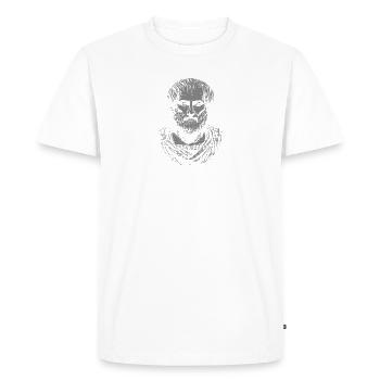 Citation classique d’Aristote sur la mélancolie - T-shirt Premium bio Homme - blanc - Devant - Nico (187cm)