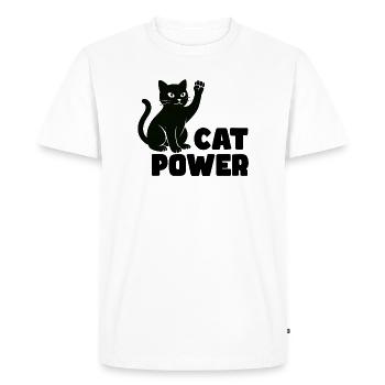 Cat Power - Men's Premium Organic T-Shirt - white - Front - Nico (187cm)