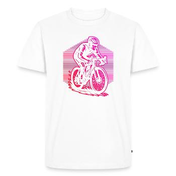 Roadbike motif that works immediately - Men's Premium Organic T-Shirt - white - Front - Nico (187cm)