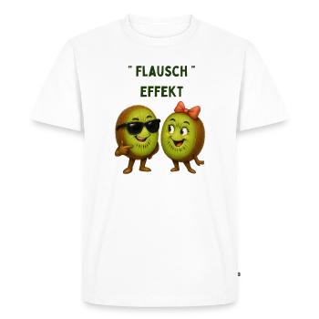 Fluffy Effect Kiwi Duo - Men's Premium Organic T-Shirt - white - Front - Nico (187cm)