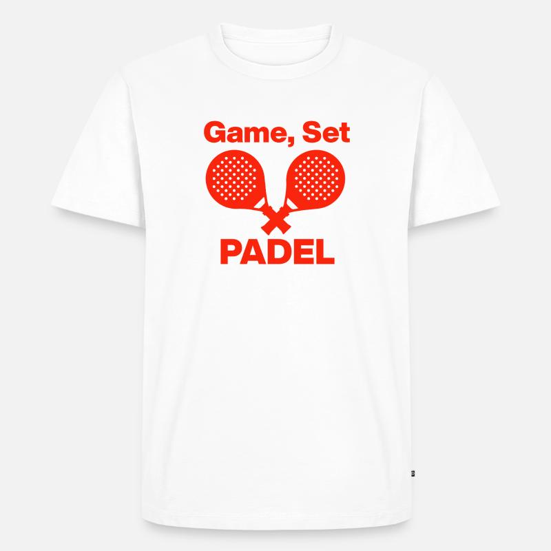 Game, Set, PADEL – Let’s Smash! - Männer Premium Bio T-Shirt - Weiß