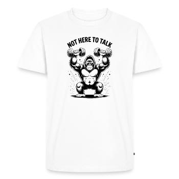 Drôle de cadeau de la musculation en mode bodybuilding - T-shirt Premium bio Homme - blanc - Devant - Nico (187cm)