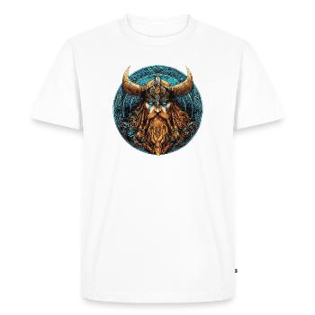 Cercle runique des guerriers vikings - T-shirt Premium bio Homme - blanc - Devant - Nico (187cm)