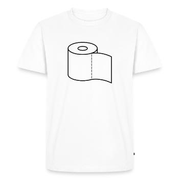 Toilet paper - Men's Premium Organic T-Shirt - white - Front - Nico (187cm)