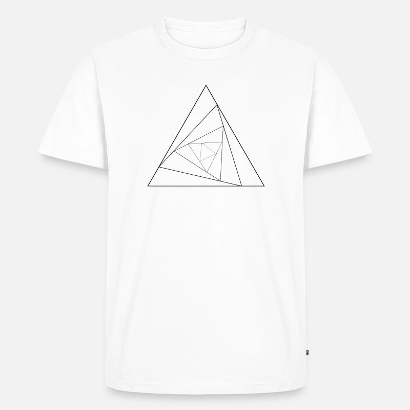 Triangular triangle - Men's Premium Organic T-Shirt - white