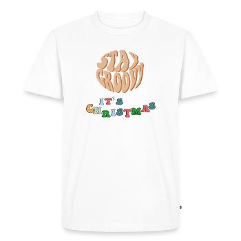Stay Groovy Christmas - Men's Premium Organic T-Shirt - white - Front - Nico (187cm)