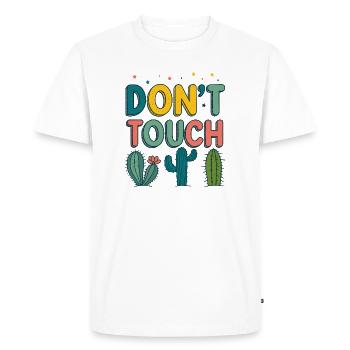 Do not touch colorful cacti - Men's Premium Organic T-Shirt - white - Front - Nico (187cm)