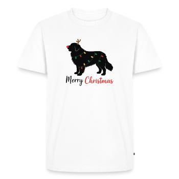 Grands Pyrénées Animaux d’hiver de Noël Chiens - T-shirt Premium bio Homme - blanc - Devant - Nico (187cm)