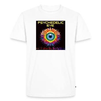 Psychedelic Eye Fire - T-shirt Premium bio Homme - blanc - Devant - Nico (187cm)