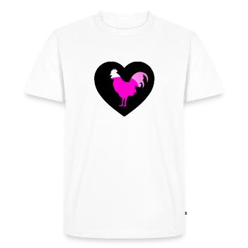 Coq - T-shirt Premium bio Homme - blanc - Devant - Nico (187cm)