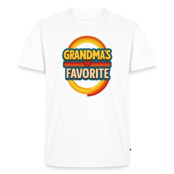 Grandma's Favorite Retro Rainbow - Men's Premium Organic T-Shirt - white - Front - Nico (187cm)