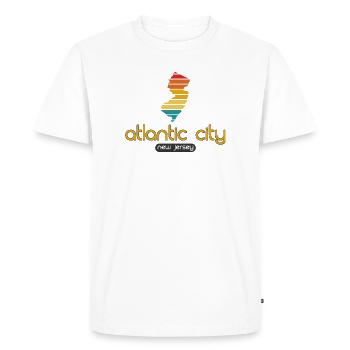 Atlantic City - New Jersey - États-Unis, Amérique - T-shirt Premium bio Homme - blanc - Devant - Nico (187cm)
