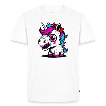Licorne néon - T-shirt Premium bio Homme - blanc - Devant - Nico (187cm)