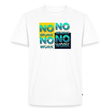 No work with waves - Men's Premium Organic T-Shirt - white - Front - Nico (187cm)