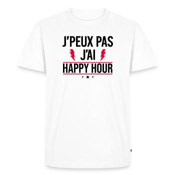 I can't I have happy hour Humor Aperitif - Men's Premium Organic T-Shirt - white - Front - Nico (187cm)
