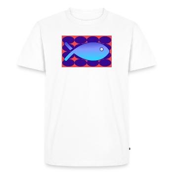 FISH. SARDINE. APRIL FOOL. SEA. OCEAN - Men's Premium Organic T-Shirt - white - Front - Nico (187cm)