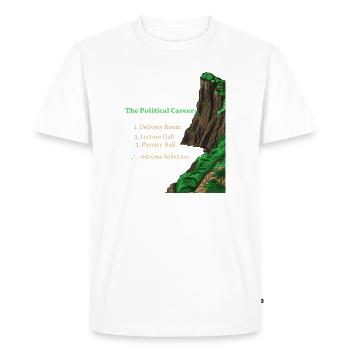 La carrière politique ! - T-shirt Premium bio Homme - blanc - Devant - Nico (187cm)