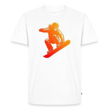 Simple snowboard timeless design - Men's Premium Organic T-Shirt - white - Front - Nico (187cm)