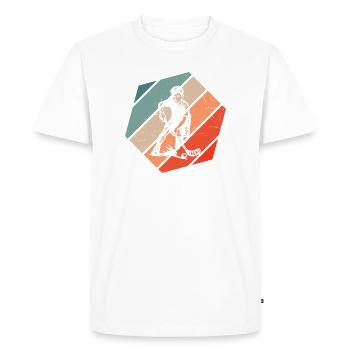 Un motif de floorball clair pour chaque jour - T-shirt Premium bio Homme - blanc - Devant - Nico (187cm)