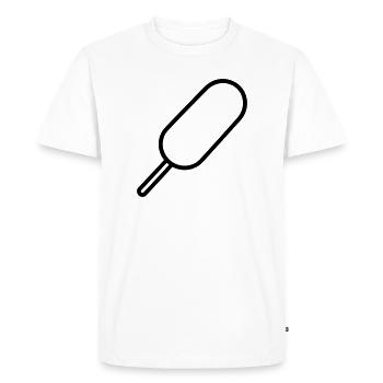corn dog - T-shirt Premium bio Homme - blanc - Devant - Nico (187cm)