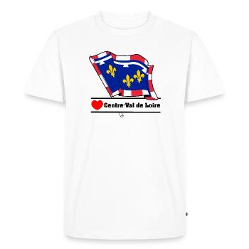 Centre-Val de Loire Love - T-shirt Premium bio Homme - blanc - Devant - Nico (187cm)