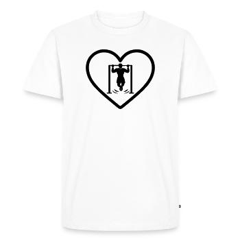 Entraînement Heart Street - T-shirt Premium bio Homme - blanc - Devant - Nico (187cm)