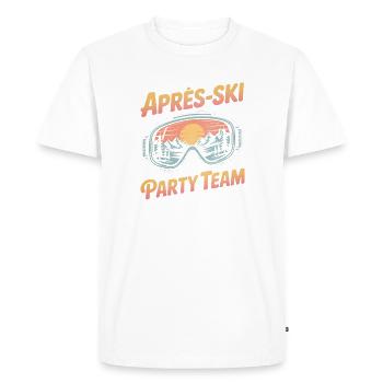 Après Ski Mountains Party Team Ski Goggles - Men's Premium Organic T-Shirt - white - Front - Nico (187cm)
