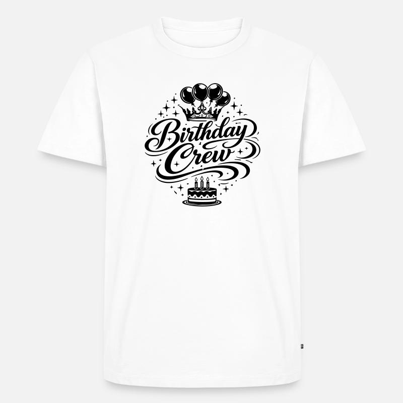 Birthday Crew Celebration - Men's Premium Organic T-Shirt - white