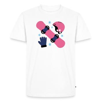 Glam Skate Pink and Blue Helmet - Men's Premium Organic T-Shirt - white - Front - Nico (187cm)