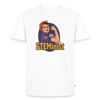 Rosie Power, STEMiniste, - T-shirt Premium bio Homme - blanc - Devant - Nico (187cm)