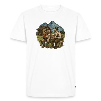Amis de la bière bavarois Alpenblick - T-shirt Premium bio Homme - blanc - Devant - Nico (187cm)