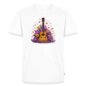 Blooming Ukulele Combo - Men's Premium Organic T-Shirt - white - Front - Nico (187cm)