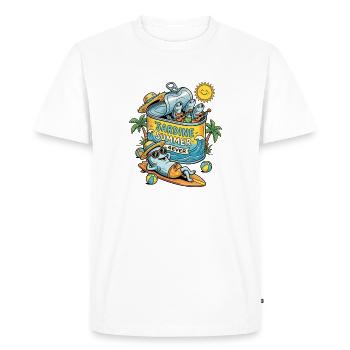 Été des Sardines - T-shirt Premium bio Homme - blanc - Devant - Nico (187cm)
