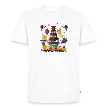 Fontaine à chocolat Fruit Friends Design - T-shirt Premium bio Homme - blanc - Devant - Nico (187cm)