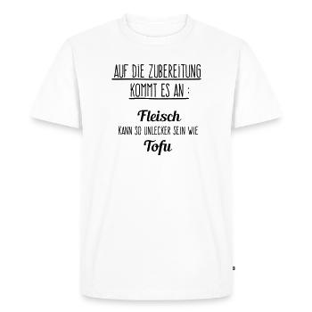 tofu - T-shirt Premium bio Homme - blanc - Devant - Nico (187cm)