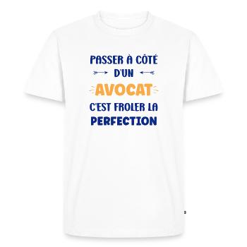 Missing a lawyer: perfection - Men's Premium Organic T-Shirt - white - Front - Nico (187cm)