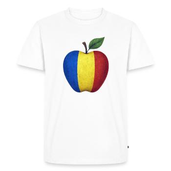 Roumanie - T-shirt Premium bio Homme - blanc - Devant - Nico (187cm)