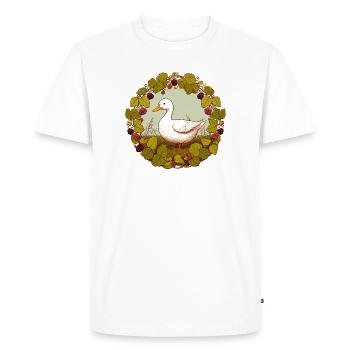 Duck Grapevine Circle - Men's Premium Organic T-Shirt - white - Front - Nico (187cm)